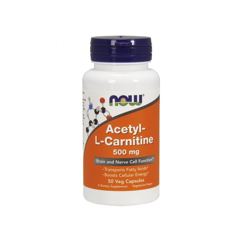 Now Acetyl LCarnitine 500mg 50 cápsulas