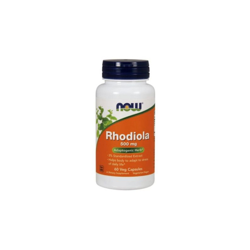 NOW Supplements, Rhodiola 500 mg, Helps Body Adapt to Stress of